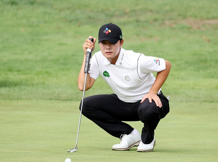 신한동해오픈에 출전한 한국 선수 중 리더보드 높은 곳에 이름을 올린 김민규.