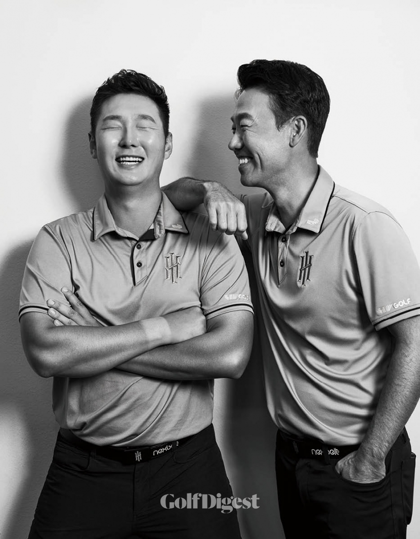 행복하게 웃고 있는 대니 리(왼쪽)와 케빈 나. 사진=윤석우(49비주얼스튜디오)